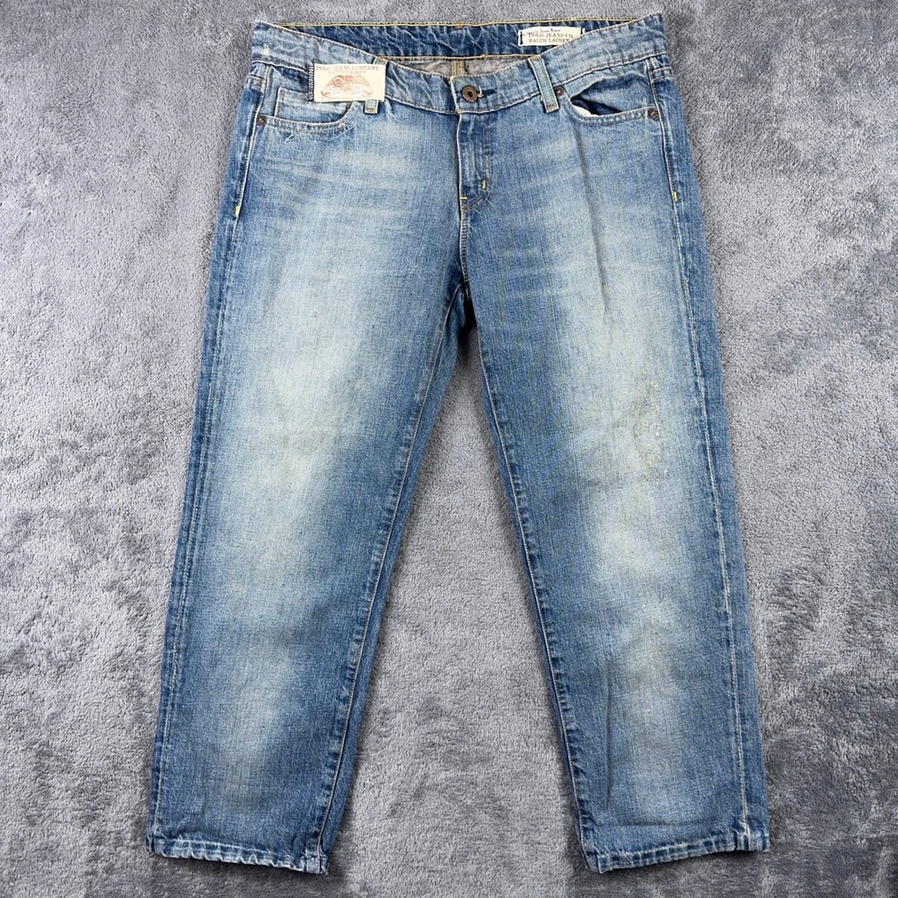 Polo Jeans Co Ralph Lauren Whitney Jeans Womens 10 Blue Straight Leg Medium Wash - Picture 3 of 14